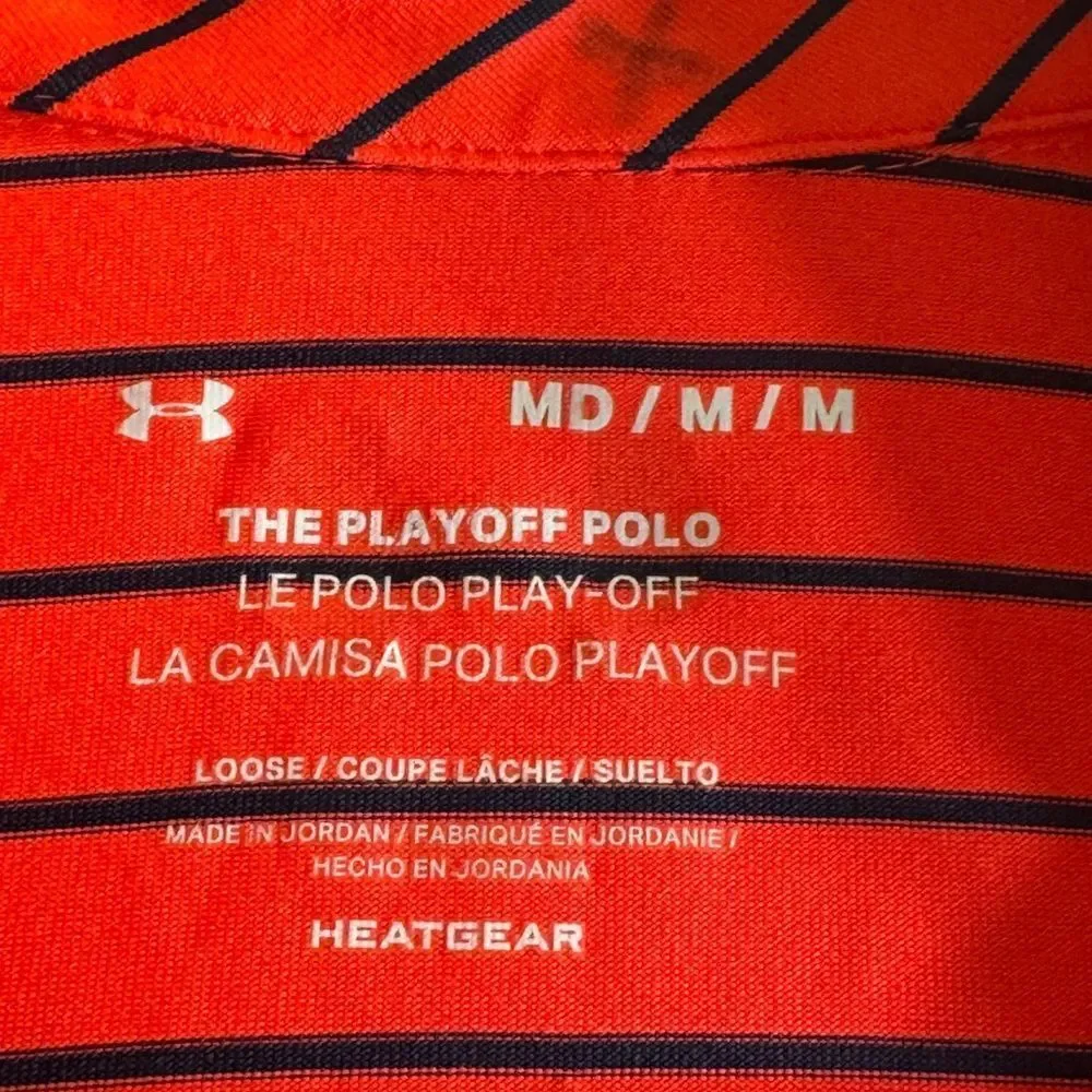 Under armour Polo Mens Sz M the play Off Heat Gear Performance striped Golf‎
